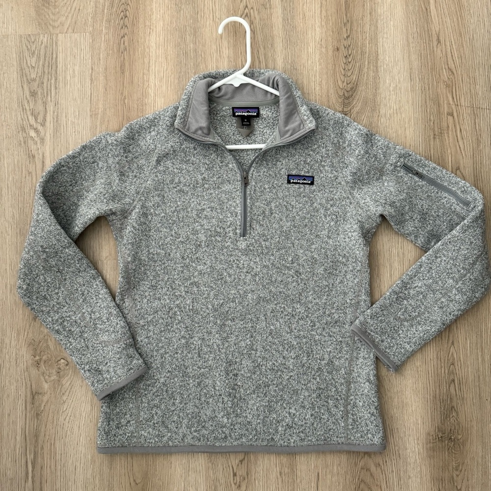 Patagonia Gray Quarter-Zip Better Sweater Fleece Pullover